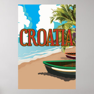 CROATIA poster voor oldtimers