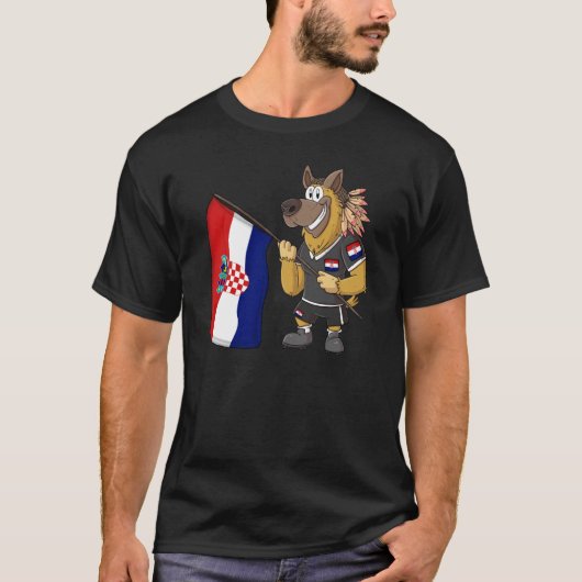 Croatia Rasta Dog T-shirt (Voorkant)