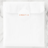 Croatia Ronde Sticker (Tas)