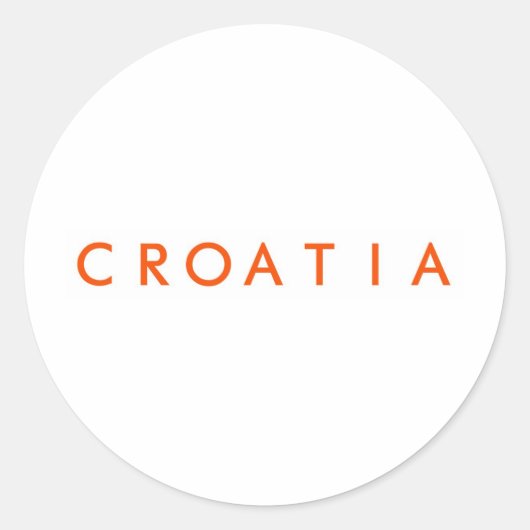 Croatia Ronde Sticker (Voorkant)
