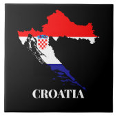 Croatia silhouette tegeltje (Voorkant)
