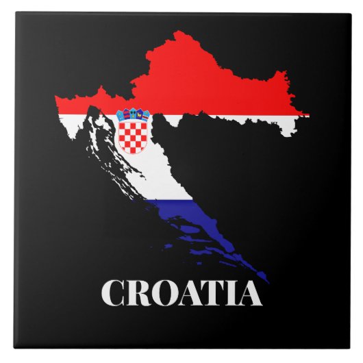 Croatia silhouette tegeltje (Voorkant)
