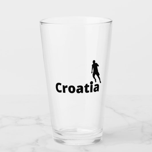Croatia soccer glas (Voorkant)