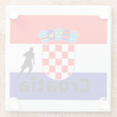 Croatia soccer glazen onderzetter (Achterkant)