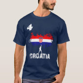 CROATIA T-shirt Soccer Jersey world cup 2018 vlag (Voorkant)
