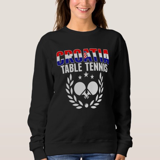 Croatia Table Tennis Croatian Ping Pong Supporte Trui (Voorkant)