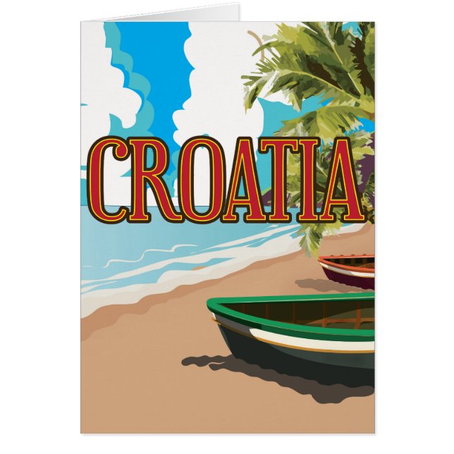 CROATIA vintage reisposter (Voorkant)
