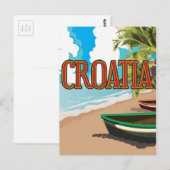 CROATIA vintage reisposter Briefkaart (Voorkant / Achterkant)