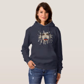 Croatian Flag Face – Eyes & Lips Pop Art Portrait Hoodie (Voorkant volledig)