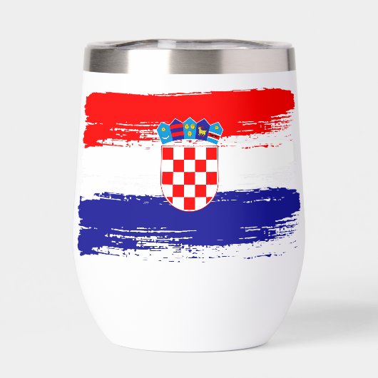 Croatian Flag Gift Football Fan Sports (Achterkant)