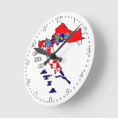 Croatian Flag in Map Ronde Klok (Hoek)