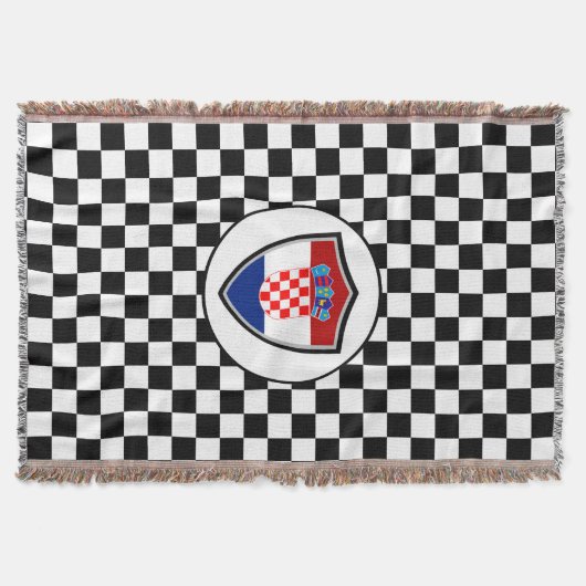 Croatian flag throw blanket deken (Voorkant)