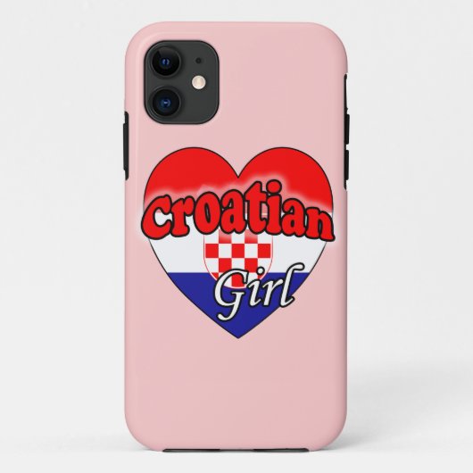 Croatian Girl Case-Mate iPhone Case (Achterkant)