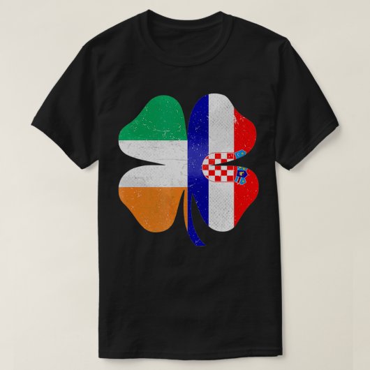 Croatian Irish Shamrock Croatia Ireland St T-shirt (Design voorkant)