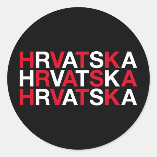 CROATIË RONDE STICKER (Voorkant)