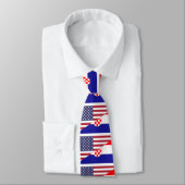 Croation American Pride US Croation Flag Stropdas (Gebonden)