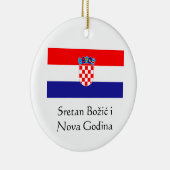 Croation Merry Kerstmis en Happy New Year Ornament (Rechts)