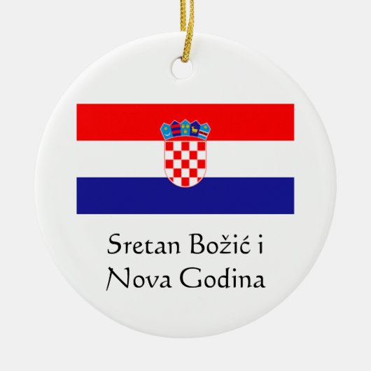 Croation Merry Kerstmis en Happy New Year Ornament (Voorkant)