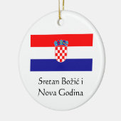 Croation Merry Kerstmis en Happy New Year Ornament (Links)