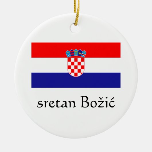 Croation Merry Ornament met kerstmis (Voorkant)