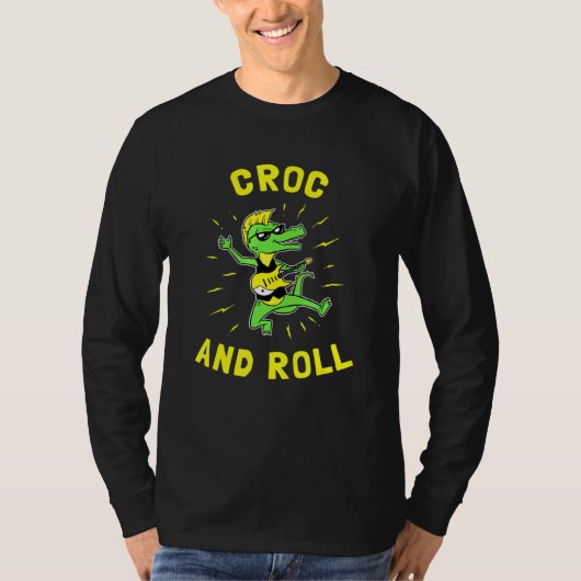 Croc and Roll Crocodile Rock en Roll T-shirt (Voorkant)