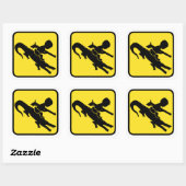 Croc Baby Hazard Vierkante Sticker (Vel)