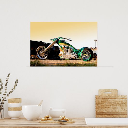 Croc Chopper - motorfiets voor wilde dieren Poster (Keuken)