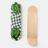 Croc Heads Checkerboard-ontwerp Persoonlijk Skateboard (Voorkant)