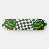 Croc Heads Checkerboard-ontwerp Persoonlijk Skateboard (Horizontaal)