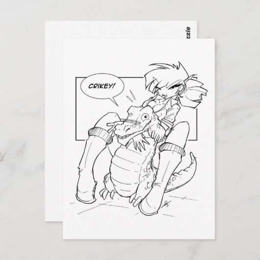 Croc Hugger Briefkaart (Voorkant / Achterkant)