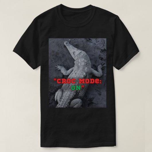 Croc-modus: AAN – vet en wild ontwerp T-shirt (Design voorkant)