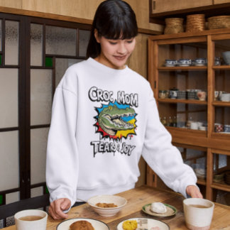 Croc Mom Grappige Alligator Lover Familie Kleding Trui