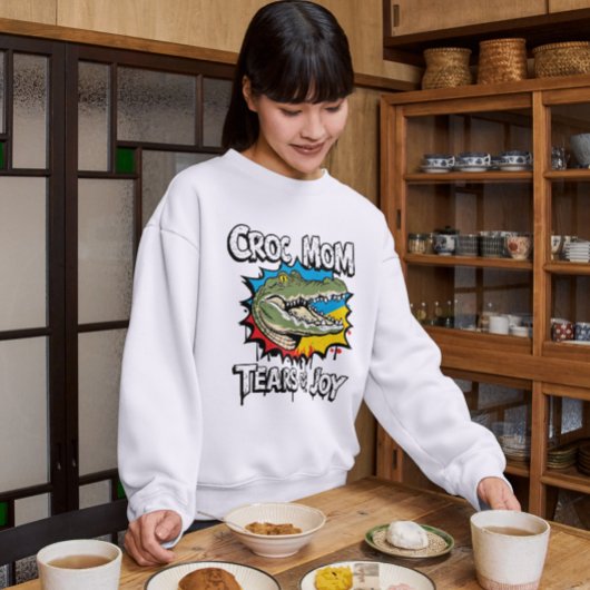 Croc Mom Grappige Alligator Lover Familie Kleding Trui