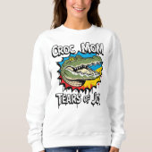Croc Mom Grappige Alligator Lover Familie Kleding Trui (Voorkant)