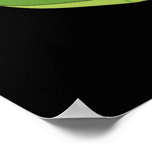 Croc N Roll Funny Crocodile Pun Dark BG Poster (Hoek)