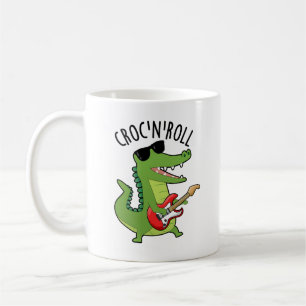 Croc N Roll Funny Crocodile Pun Koffiemok