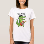 Croc N Roll Funny Crocodile Pun T-shirt (Voorkant)