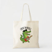 Croc N Roll Funny Crocodile Pun Tote Bag (Voorkant)