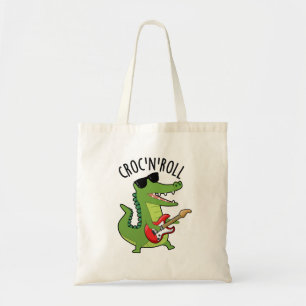 Croc N Roll Funny Crocodile Pun Tote Bag