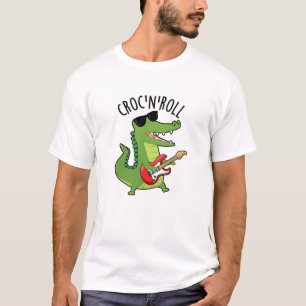 Croc N Roll Grappige Krokodil Puns T-shirt