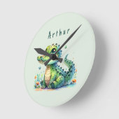 Croc O'Clock: Personalized Jungle Time Ronde Klok (Hoek)