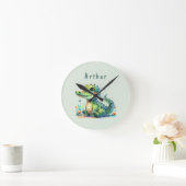 Croc O'Clock: Personalized Jungle Time Ronde Klok (Huis)
