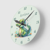 Croc O'Clock: Personalized Jungle Time Ronde Klok (Hoek)