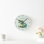 Croc O'Clock: Personalized Jungle Time Ronde Klok (Huis)