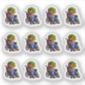 Croc on Wheels 12 Sticker Blad (Voorkant)