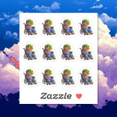 Croc on Wheels 12 Sticker Blad