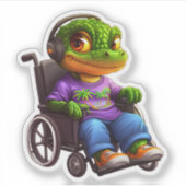 Croc on Wheels Vinyl Sticker (Voorkant)