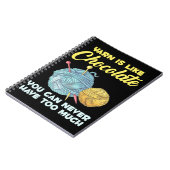 Crochet and Chocolate Knitter Crafting Yarn Lover Notitieboek (Linkerzijde)