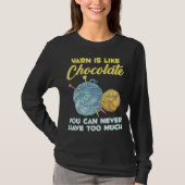 Crochet and Chocolate Knitter Crafting Yarn Lover T-shirt (Voorkant)