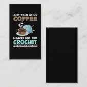 Crochet and Coffee Hobby Crafting Yarn Lover Visitekaartje (Voorkant / Achterkant)